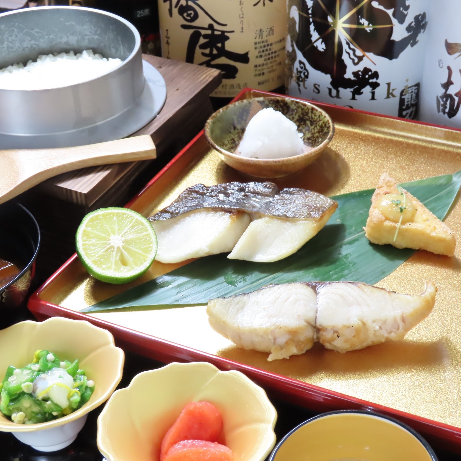 銀だら灰干しと塩干しサワラ御膳（約70g＋70g）